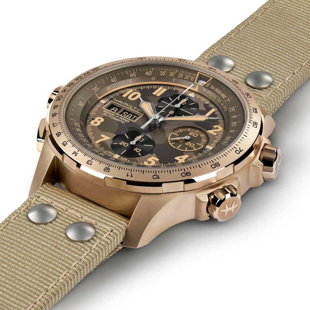 detail Hamilton Khaki Aviation X-Wind Auto Chrono H77916920