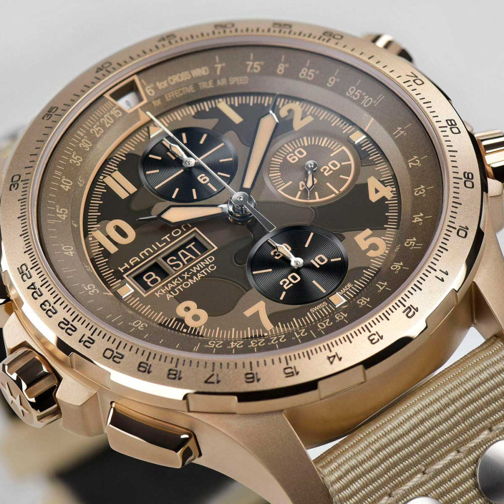 detail Hamilton Khaki Aviation X-Wind Auto Chrono H77916920