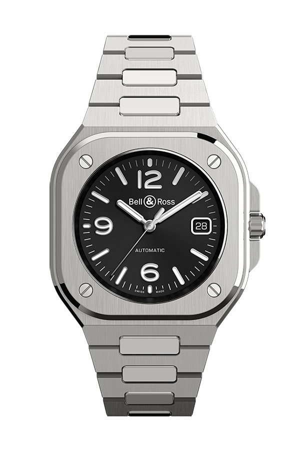 detail Bell & Ross BR 05 Black Steel BR05A-BL-ST/SST