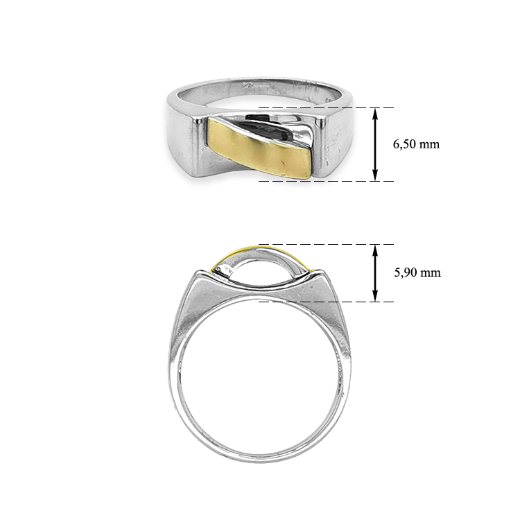 detail Prsten z kombinovaného zlata