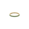 náhled Zlatý Eternity Prsten s Zelenými Kameny