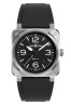 Bell & Ross New BR-03 Black Steel BR03A-BL-ST/SRB