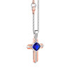 Zlatý Přívěsek Kříž Zancan Couture Sapphire EC646BR