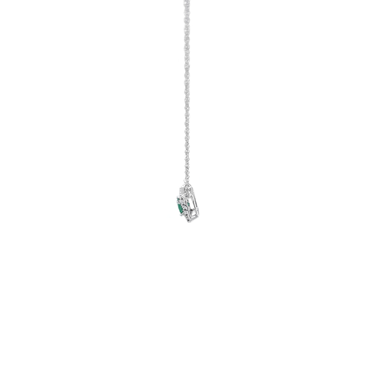 detail Zlatý Přívěsek se Smaragdem a Diamanty