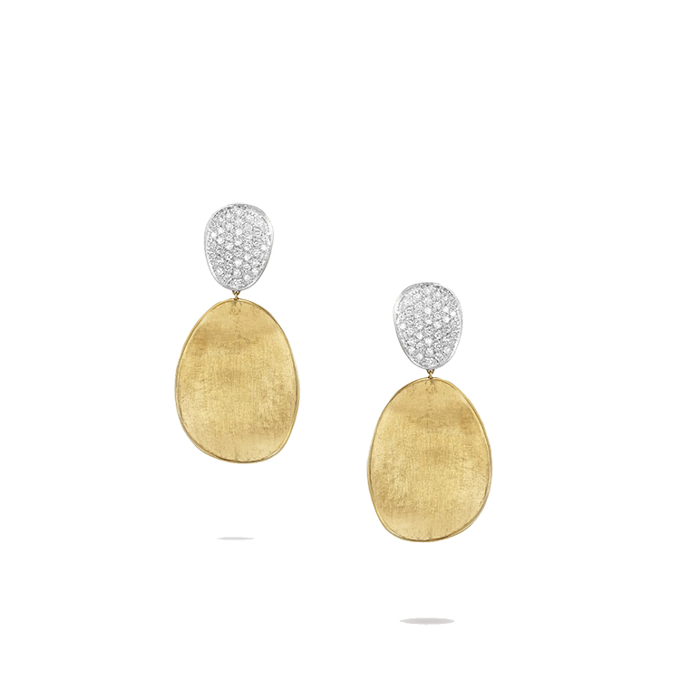 detail Zlaté Náušnice s Diamanty Marco Bicego Lunaria