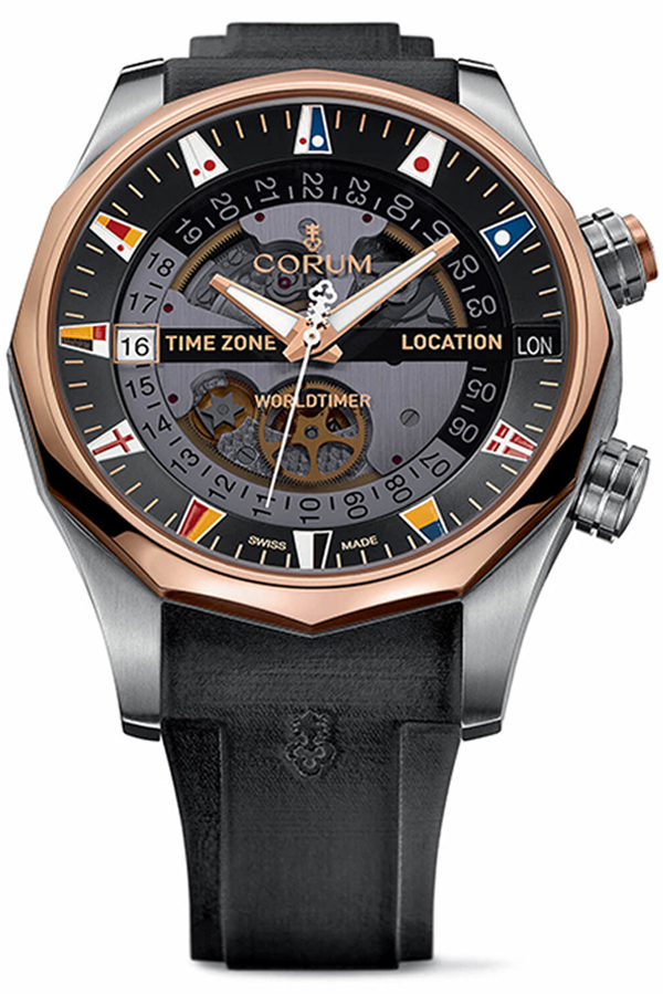 detail Corum Admiral Legend 47 Worldtimer 637.101.05/F371 AN01