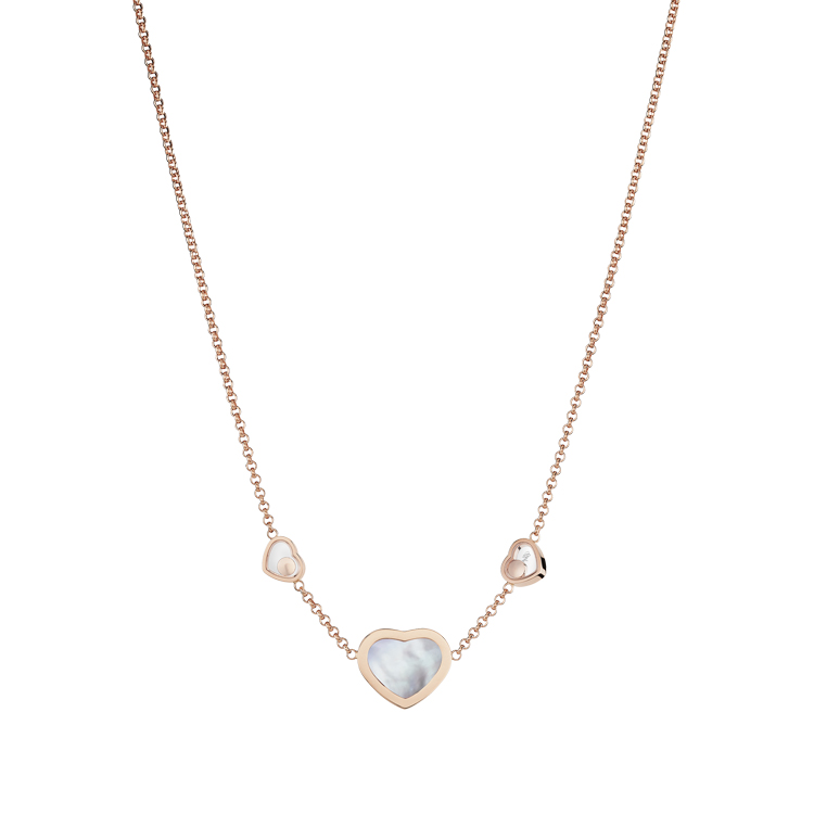 detail Zlatý Náhrdelník Chopard Happy Hearts 81A082-5301