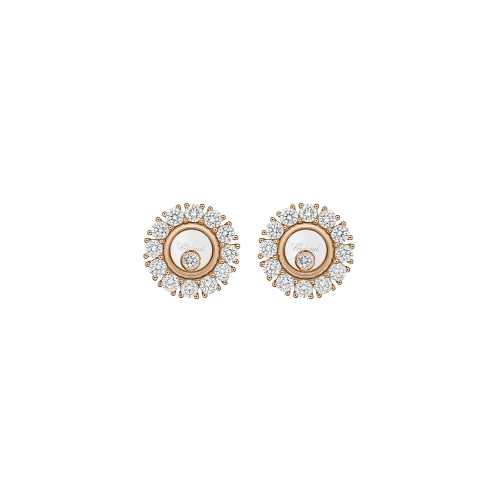detail Zlaté Náušnice Chopard Happy Hearts 83A609-5001