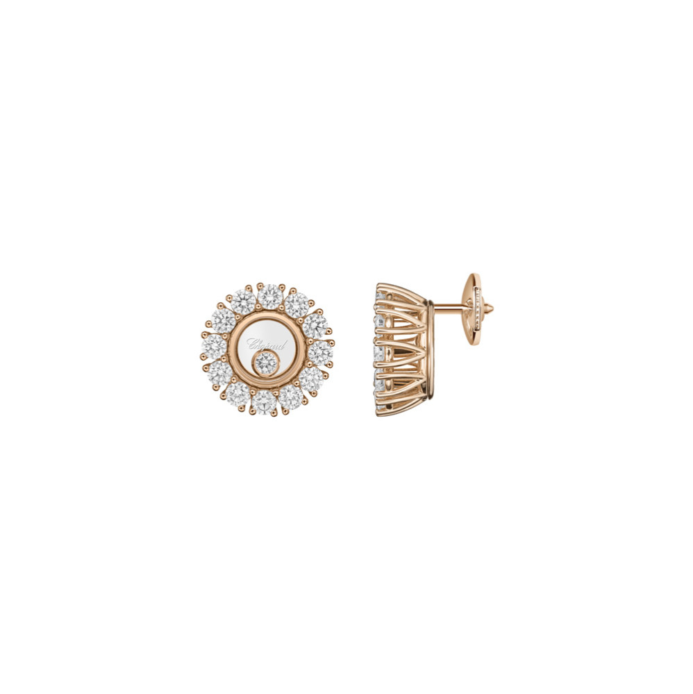 detail Zlaté Náušnice Chopard Happy Hearts 83A609-5001