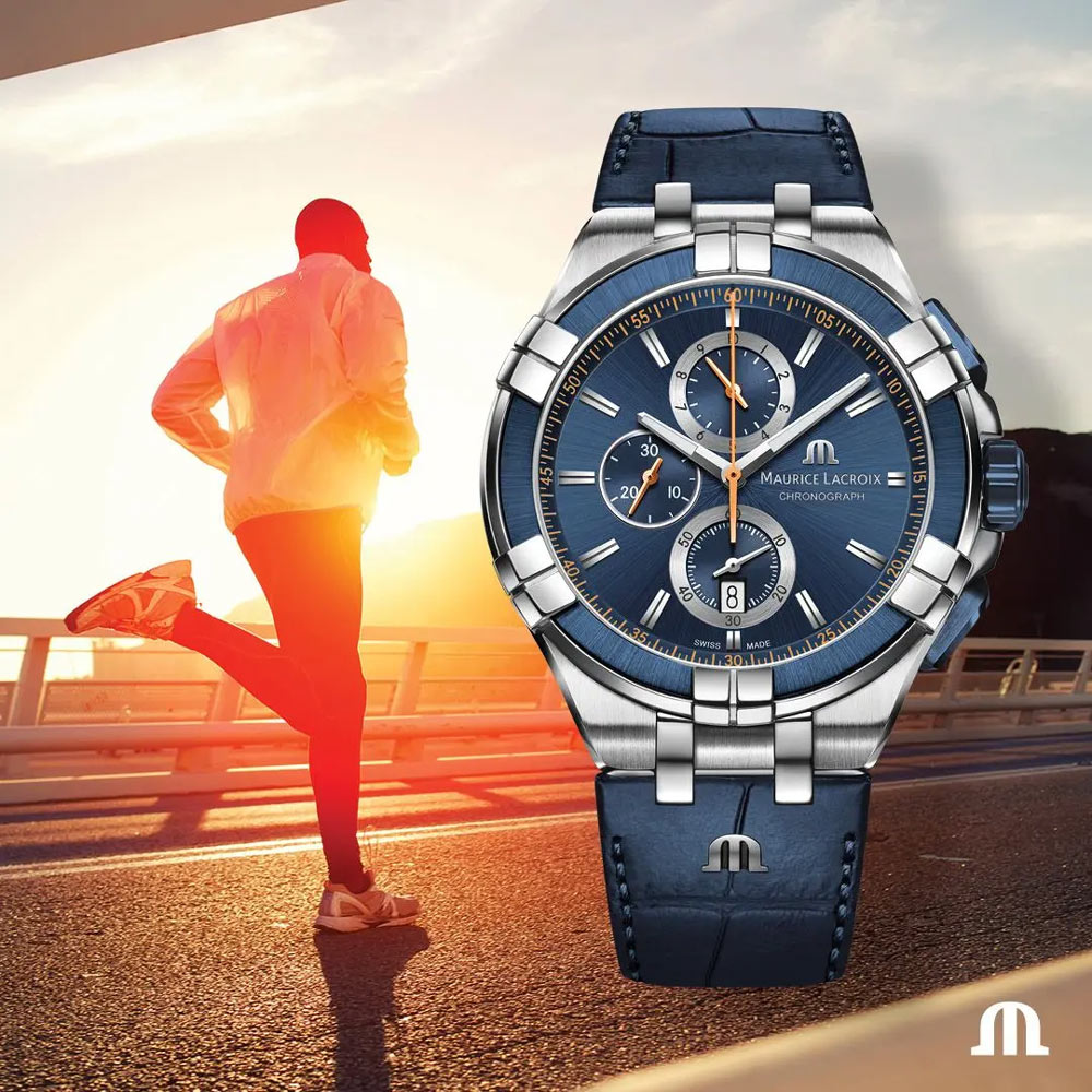 detail Maurice Lacroix Aikon Chronograph 44mm AI1018-SS001-432-4