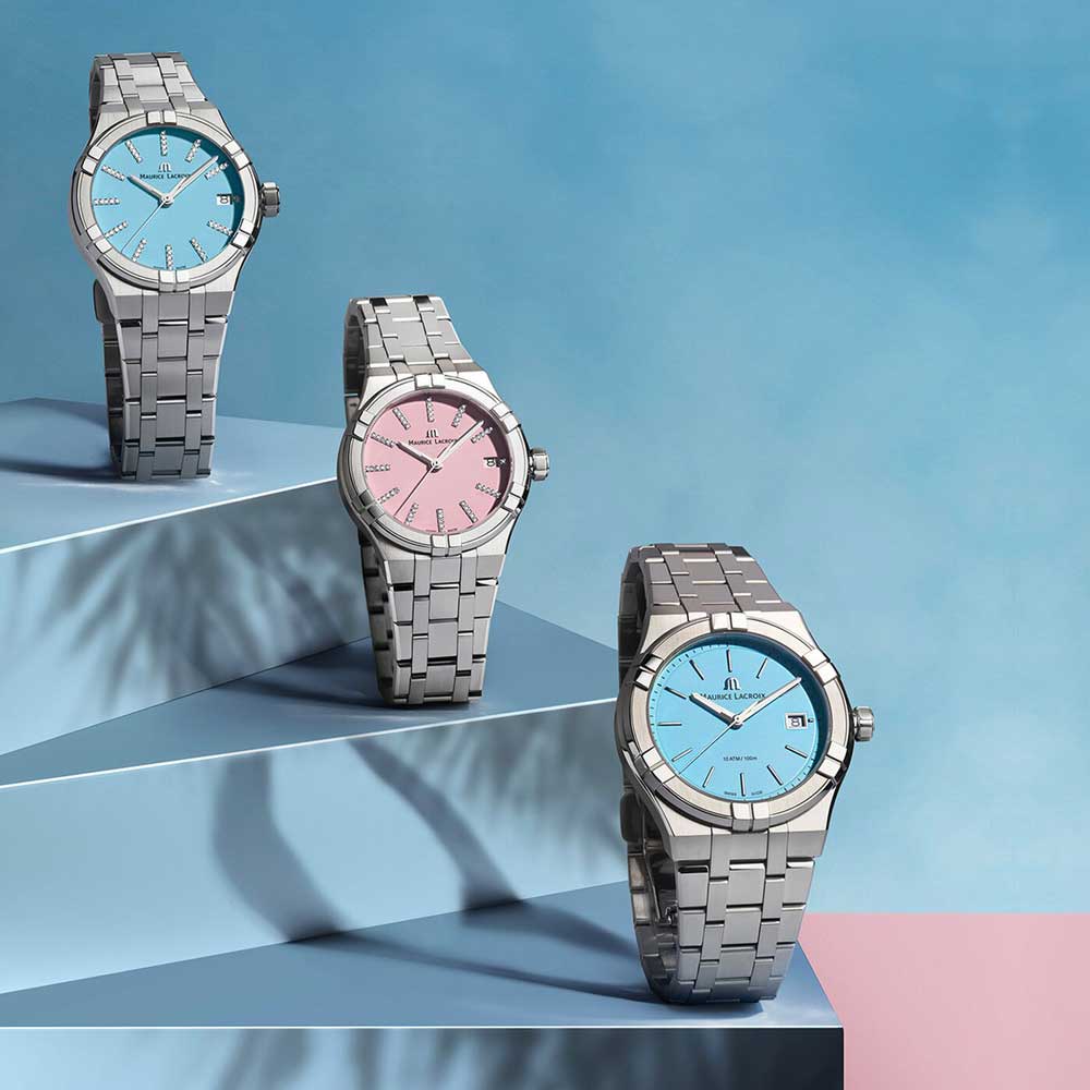 detail Maurice Lacroix Aikon Qaurtz Colours Edition AI1106-SS002-550-1
