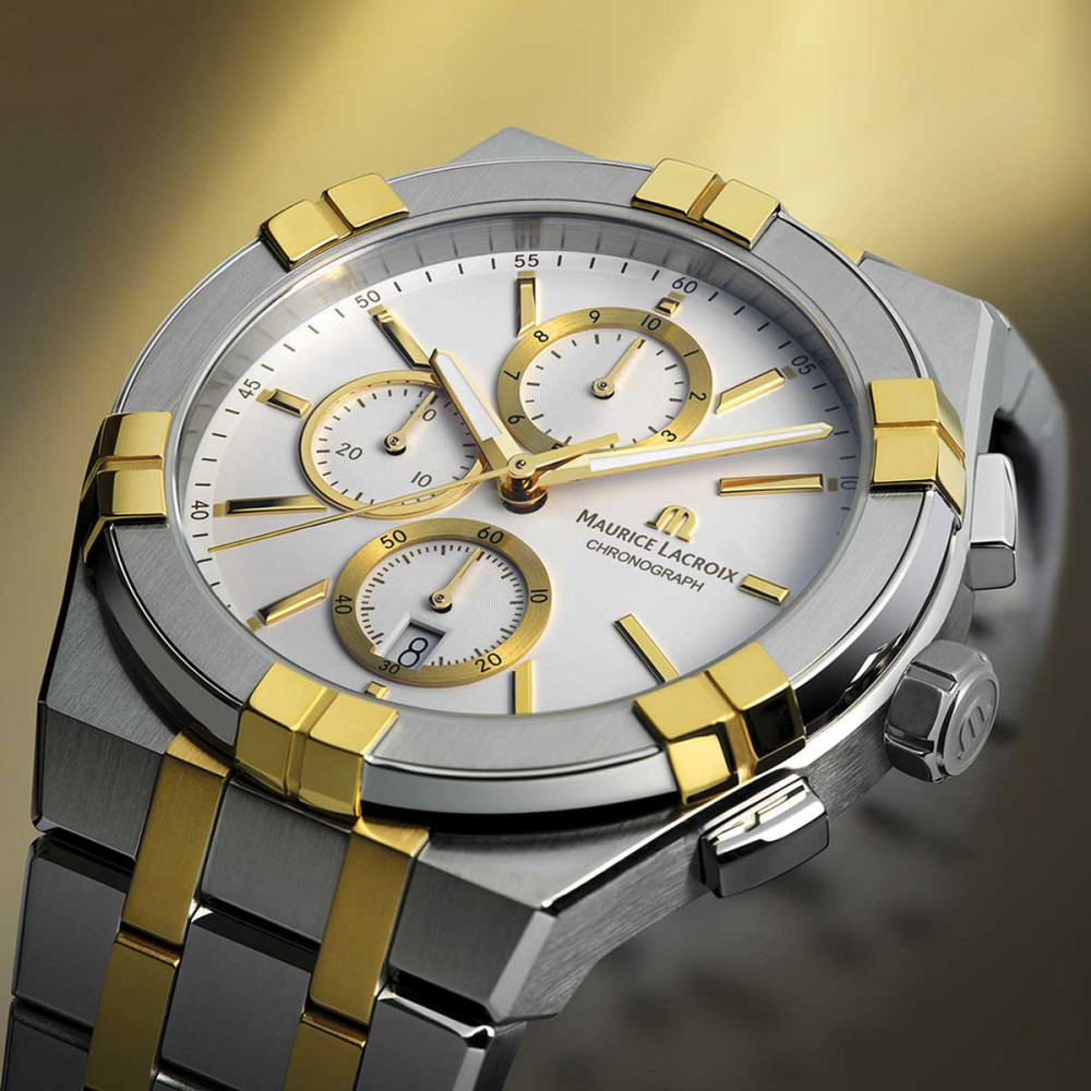 detail Maurice Lacroix Aikon Chronograph AI1118-PVY03-130-1