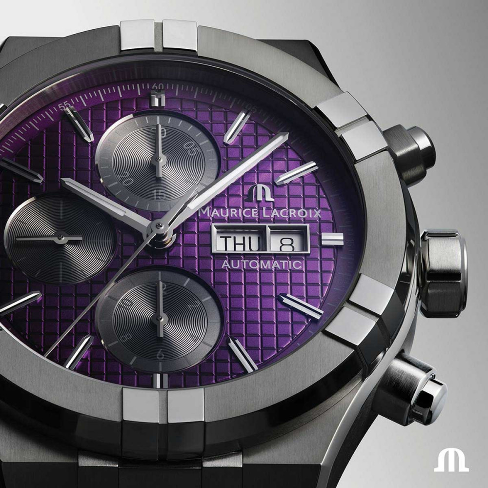 detail Maurice Lacroix Aikon Automatic Titanium Chronograph AI6038-TT032-430-1