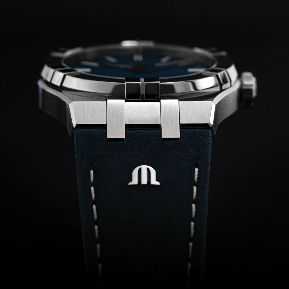 detail Maurice Lacorix Aikon Manual 39mm Collectors Edition AI7007-SS00E-430-C