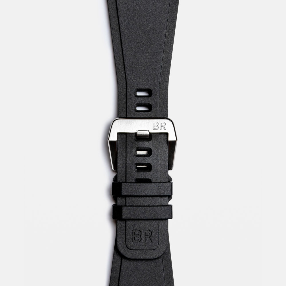 detail Bell & Ross BR-03 Skeleton Grey Steel BR03A-GR-SKST/SRB