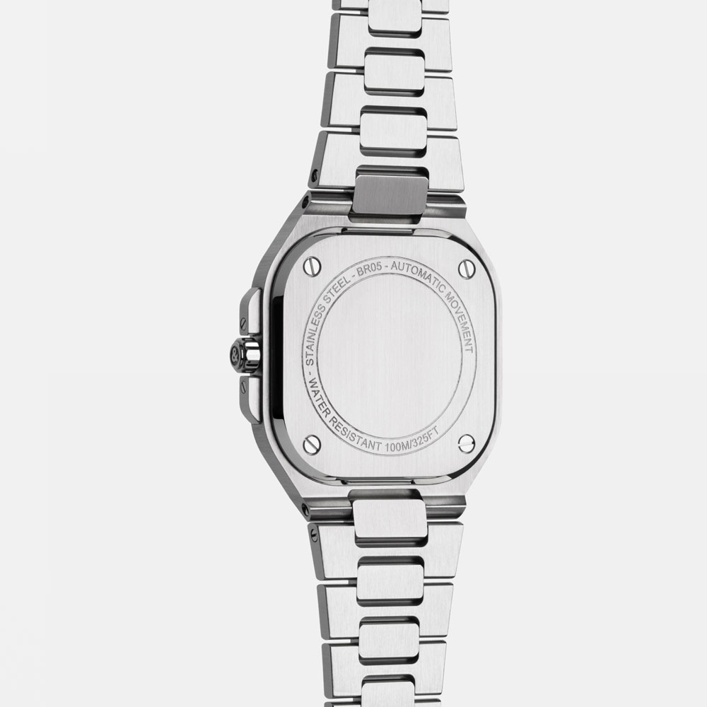 detail Bell & Ross BR-05 36mm Ice Blue Steel BR05A-S-BU-ST/SST