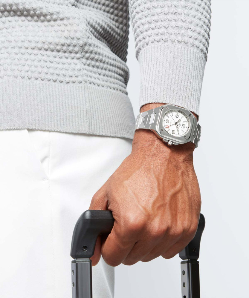 detail Bell & Ross BR 05 GMT White BR05G-SI-ST/SST