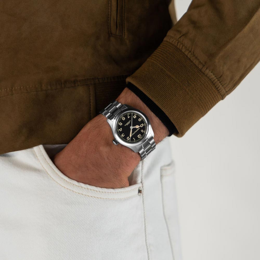 detail Hamilton Khaki Field Murph 38mm H70405130