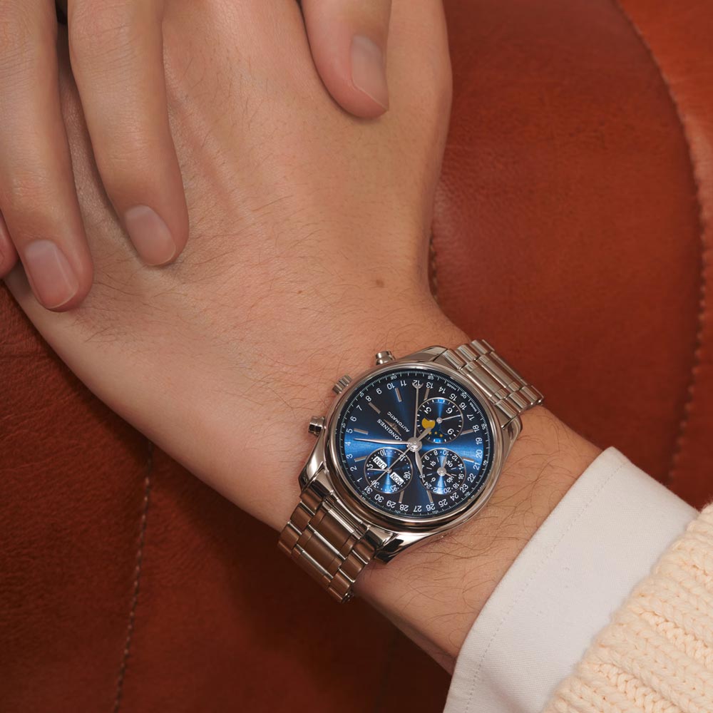 detail Longines Master Collection Chrono Moonphase L2.673.4.92.6