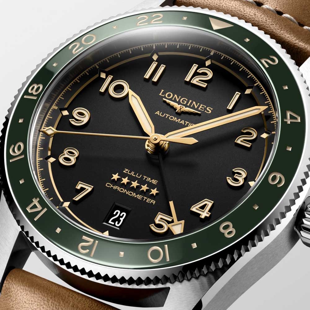 detail Longines Spirit Zulu Time L3.802.4.63.2
