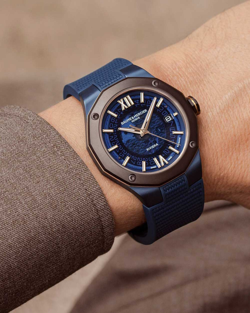detail Baume & Mercier Riviera Steel Titanium M0A10769