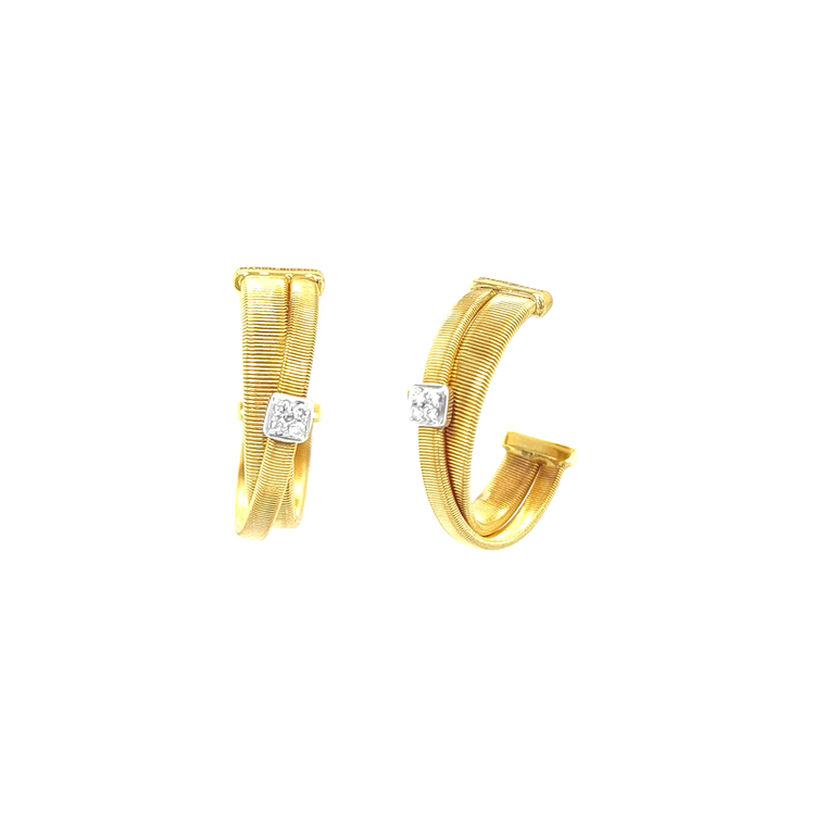 detail Zlaté Náušnice s Diamanty Marco Bicego Masai
