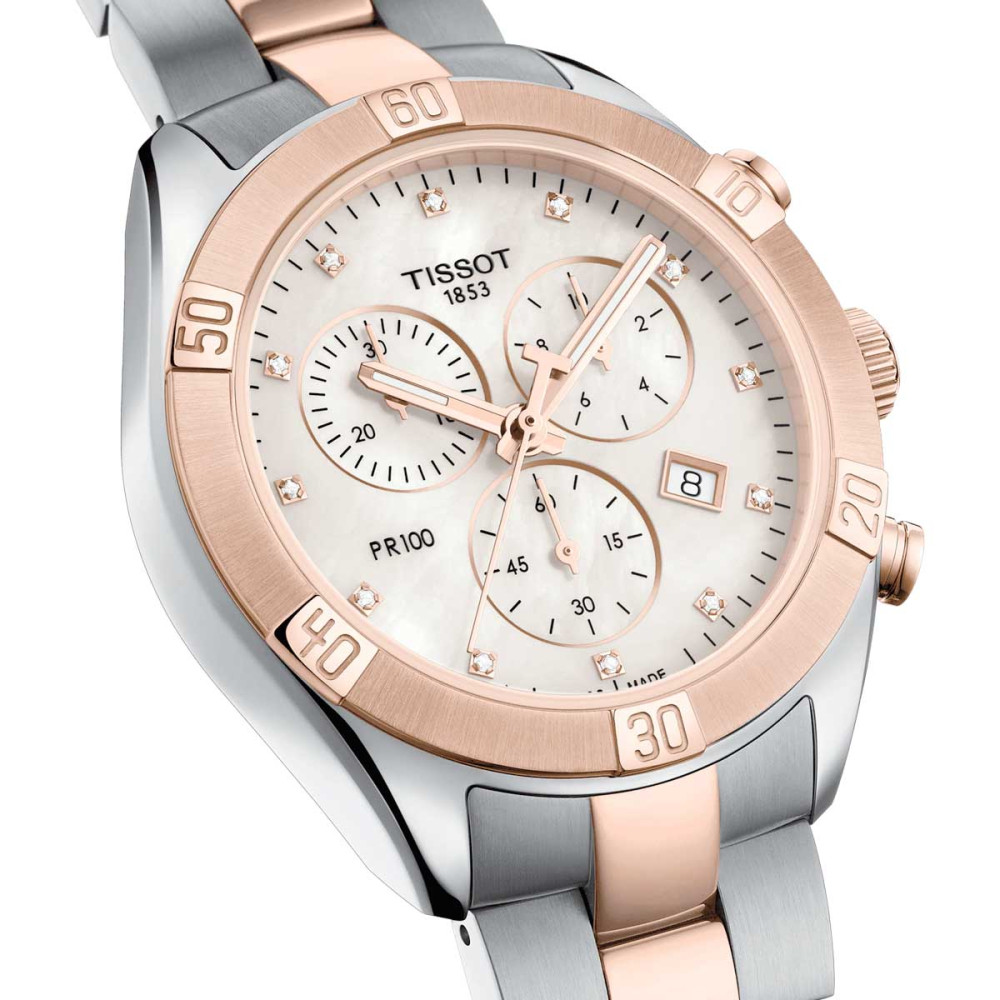 detail Tissot PR 100 Sport Chic Chronograph T101.917.22.116.00
