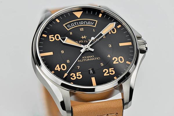 detail Hamilton Khaki Aviation Day Date Automatic H64645531