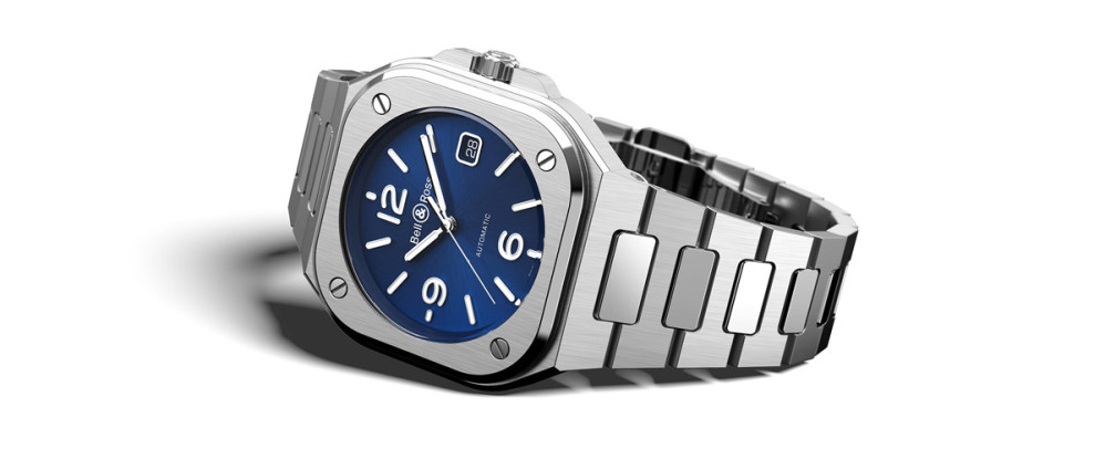 detail Bell & Ross BR05 Blue Steel BR05A-BLU-ST/SRB