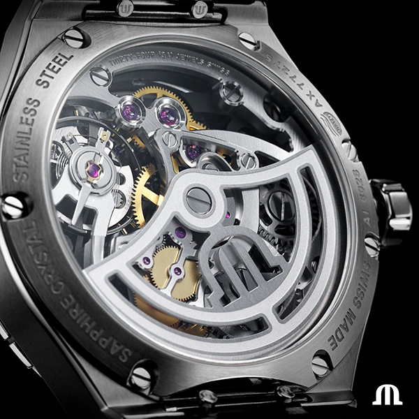 detail Maurice Lacroix Aikon Automatic Skeleton 45mm AI6028-SS001-030-1