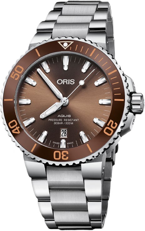 detail Oris Aquis Date 01 733 7730 4152-07 8 24 05PEB