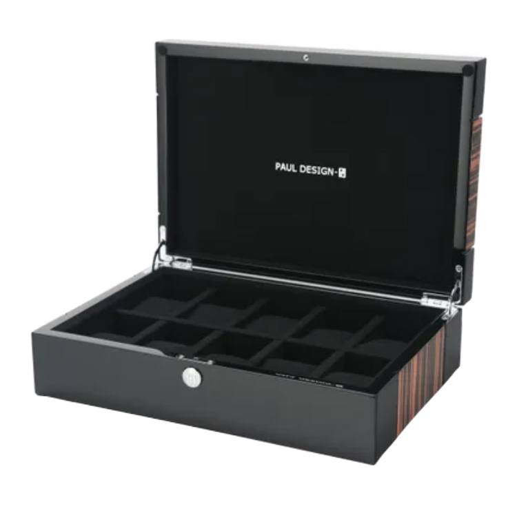 detail Box na Hodinky Paul Design Gentlemen 10 Macassar
