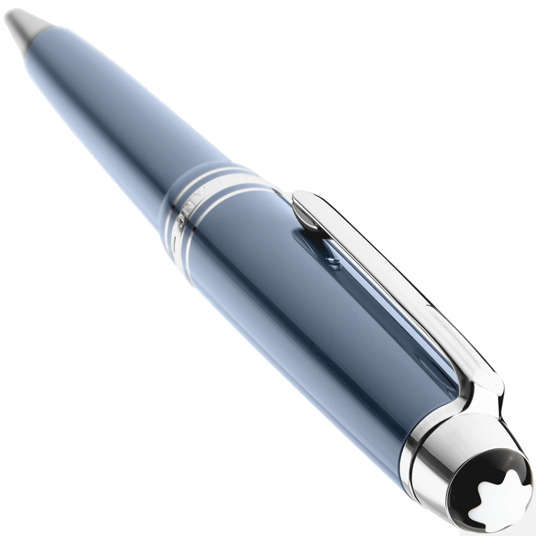 detail Montblanc Meisterstück Glacier Midsize Ballpoint Pen Blue 129395