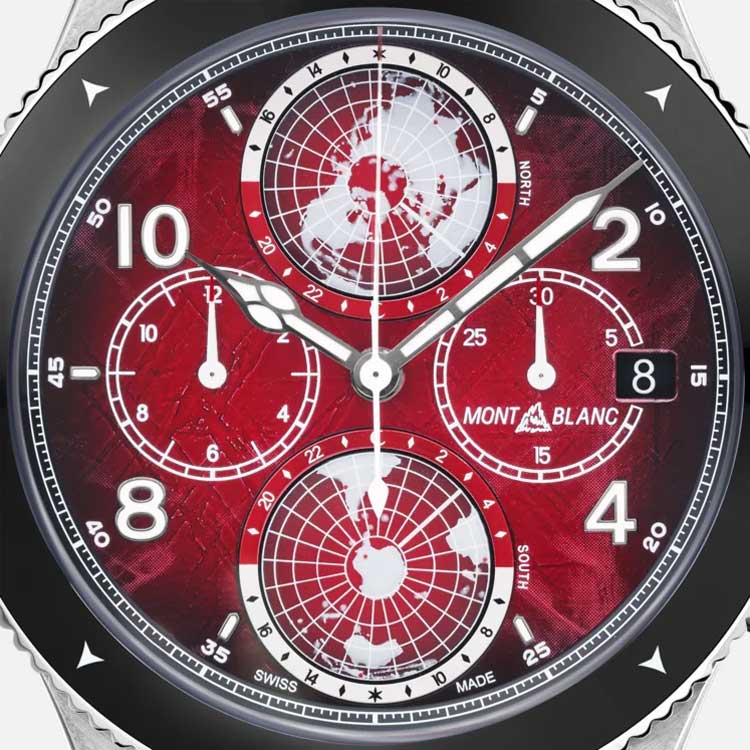 detail Montblanc 1858 Geosphere Chronograph 0 Oxgen Limited Edition 290 pieces 132303