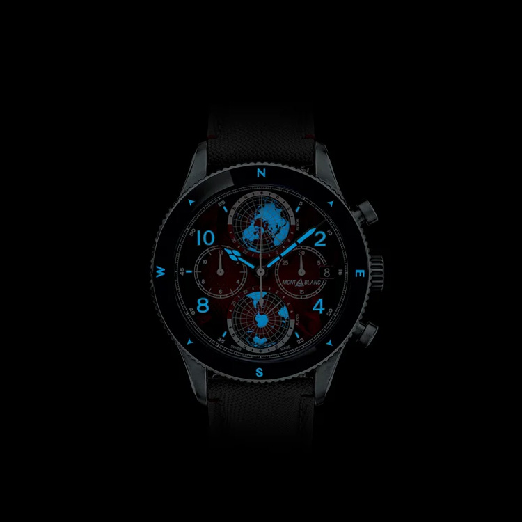 detail Montblanc 1858 Geosphere Chronograph 0 Oxgen Limited Edition 290 pieces 132303