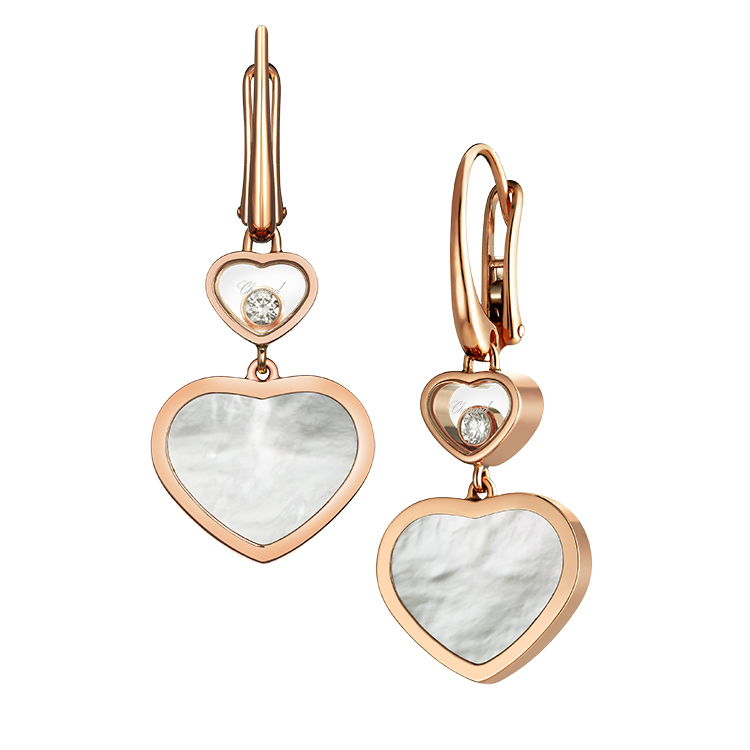 detail Zlaté Náušnice Chopard Happy Hearts 837482-5310