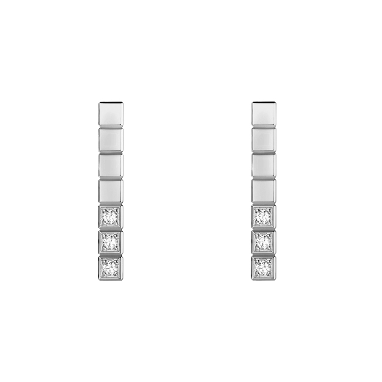detail Zlaté Náušnice Chopard Ice Cube Pure 837702-1002