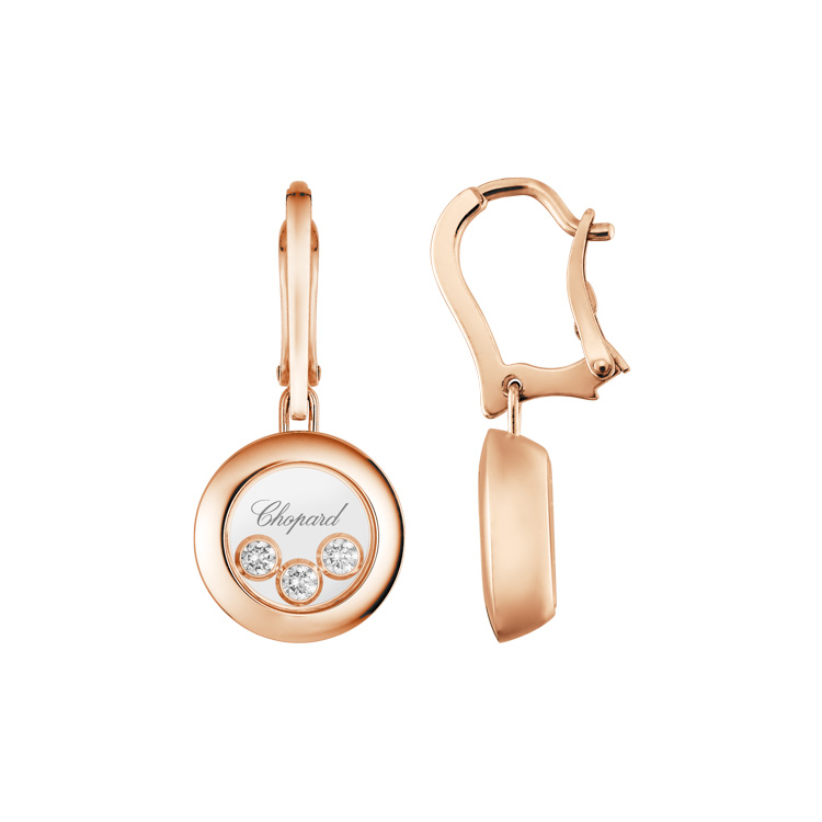 detail Zlaté Náušnice Chopard Happy Diamonds 83A018-5301