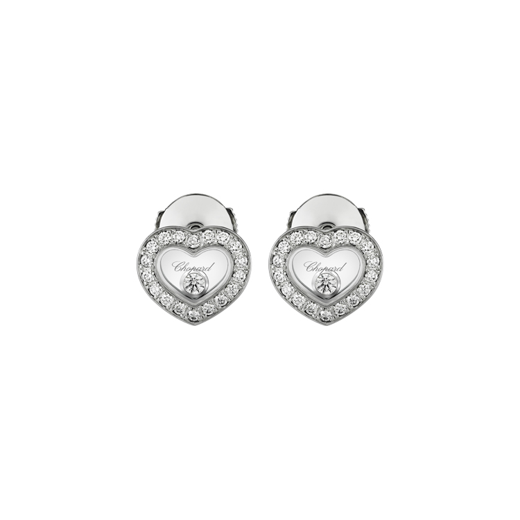 detail Zlaté Náušnice Chopard Happy Diamonds 83A054-1201