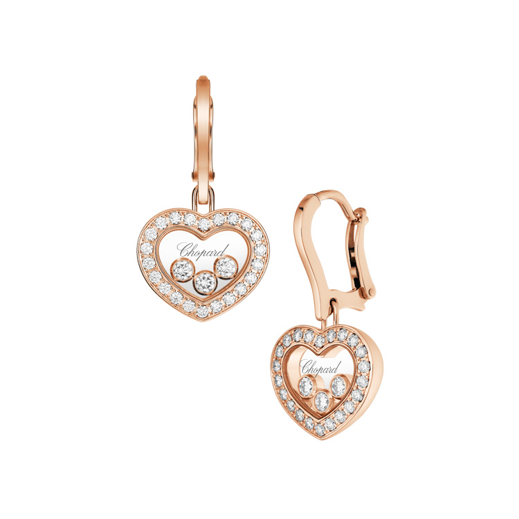 detail Zlaté Náušnice Chopard Happy Diamonds 83A611-5401