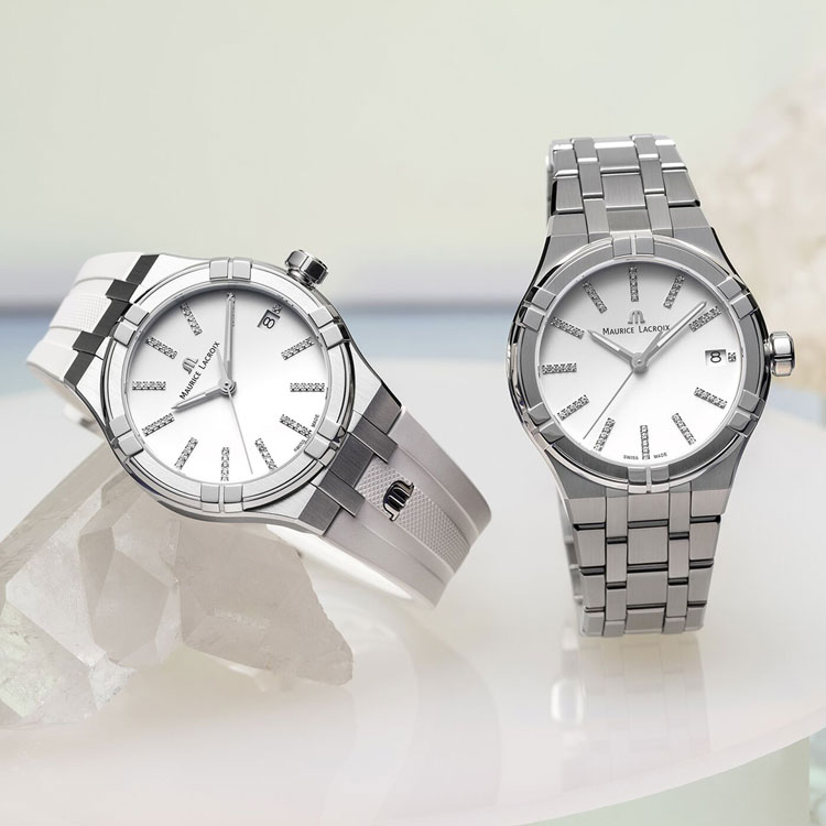 detail Maurice Lacorix Aikon Quartz Date 35mm AI1106-SS002-150-1