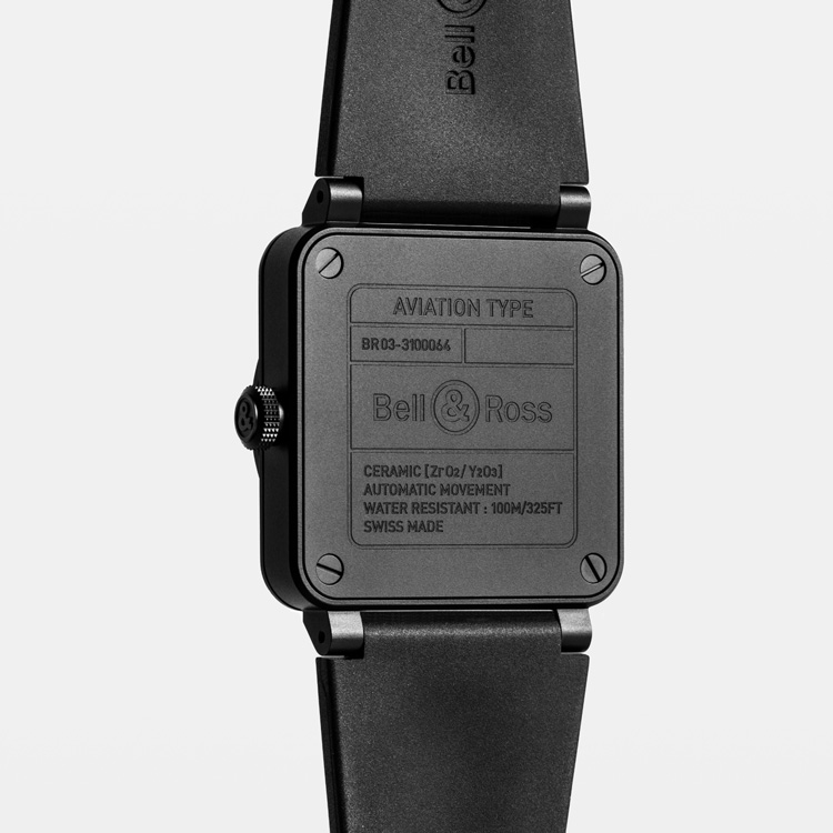 detail Bell & Ross BR 03 Black Matte BR03A-BL-CE/SRB
