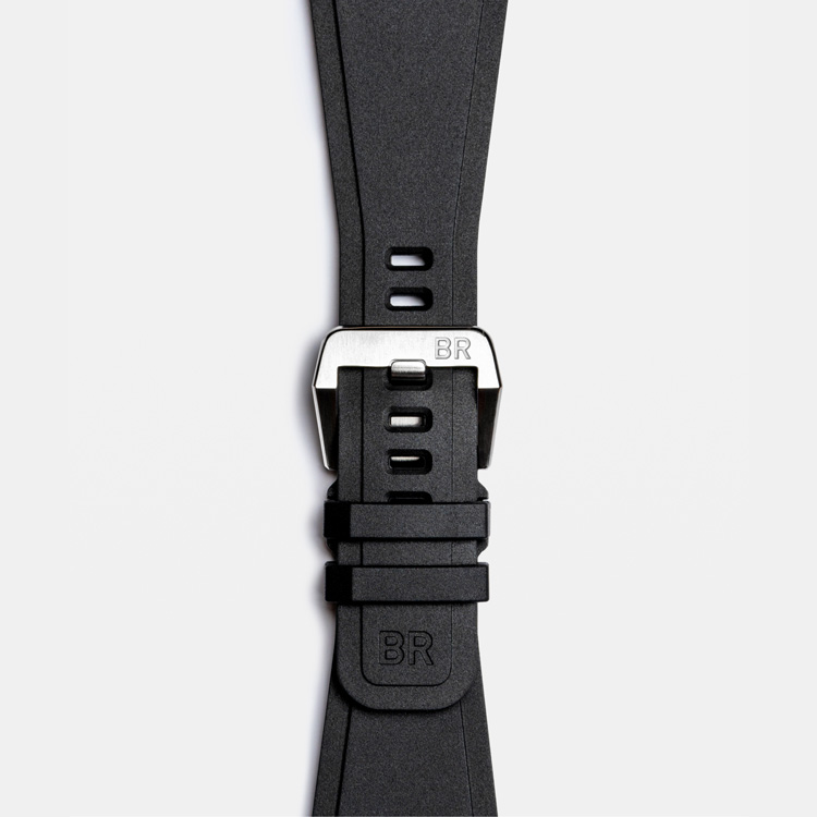 detail Bell & Ross New BR-03 Black Steel BR03A-BL-ST/SRB