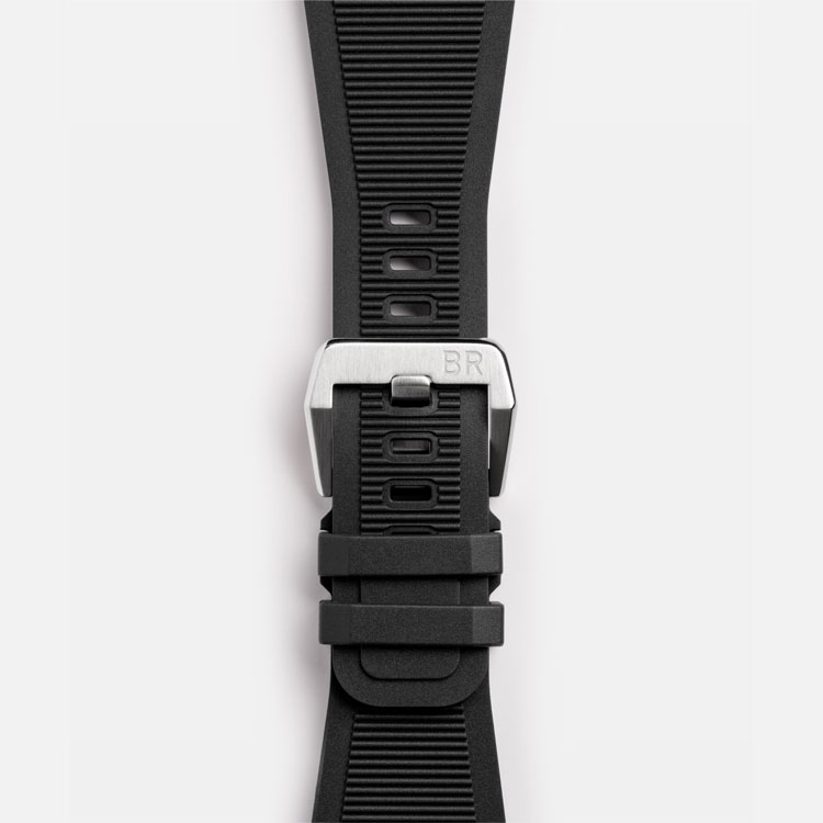 detail Bell & Ross BR 03 Diver Black Steel BR03A-D-BL-ST/SRB