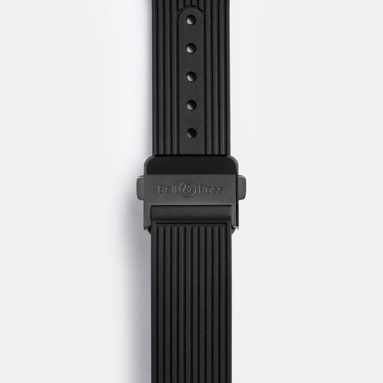 detail Bell & Ross BR 05 Skeleton Black Ceramic BR05A-BL-SK-CE/SRB