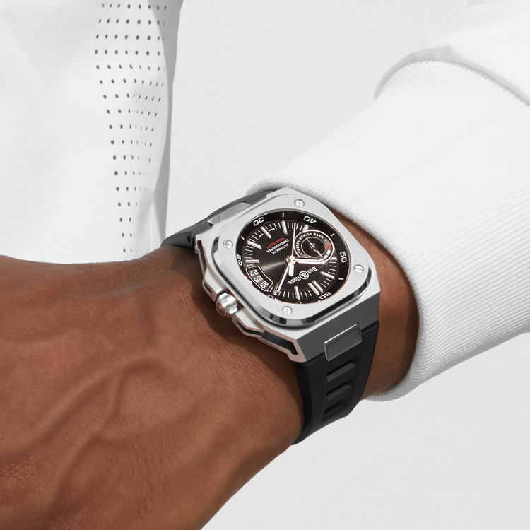 detail Bell & Ross BR-X5 Black Steel BRX5R-BL-ST/SRB