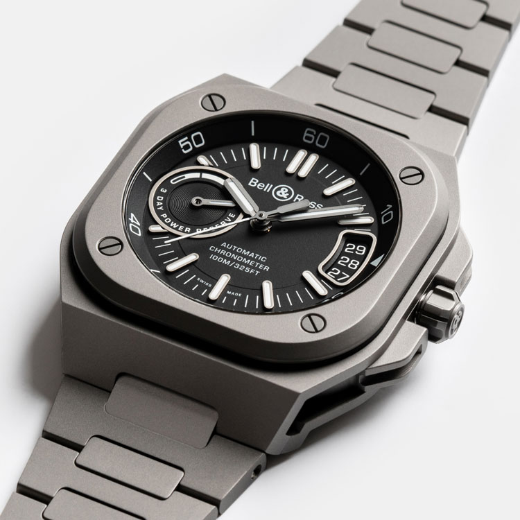 detail Bell & Ross BR-X5 Black Titanium BRX5R-BL-TI/STI