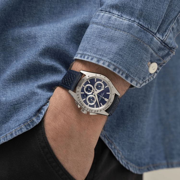 detail Hamilton Jazzmaster Performer Auto Chrono H36616640