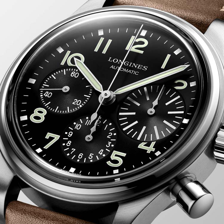 detail Longines Heritage Aviation BigEye L2.816.4.53.2