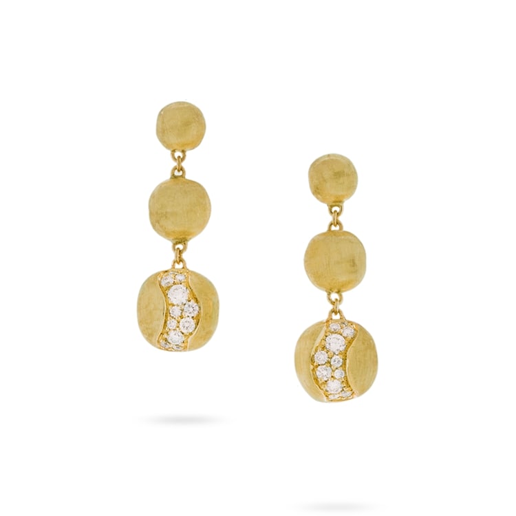 detail Zlaté Náušnice s Diamanty Marco Bicego Africa